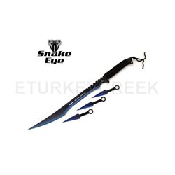Snake Eye Tactical Ninja Sword and Kunai/Throwing Knife Set with