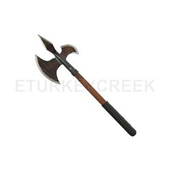 Medieval Triple Edge Forged Battle Axe