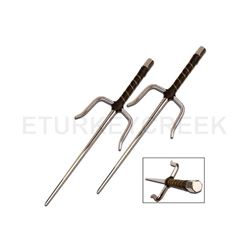 Metal Sai - 18 Inch Chrome Finish - Set of 2