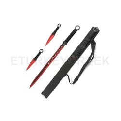Ninja Sword All Black 28" Overall with Carrying Case