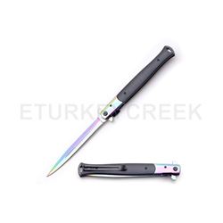Snake Eye Tactical " Rainbow" Assist Knife W/ Black Handle