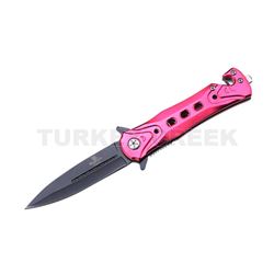 Snake Eye Tactical Spring Assist Knife 4.5" Closed Pink