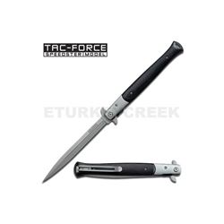 Huge Stiletto Style Spring Assist Knife W/ Black Pakkawood Handle