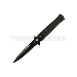 5" Closed All Black Stiletto Style Quick Assist knife