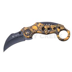 " Z Killer " Skull Karambit Tactical Spring Assist Knife 5" Close