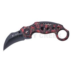 " Z Killer " Skull Karambit Tactical Spring Assist Knife 5" Close
