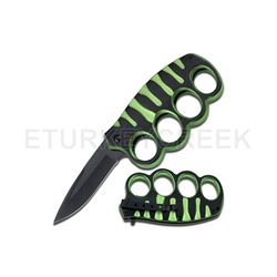 " Zombie Hunter " Knuckle Knife Black Stainless Steel Blade 5"