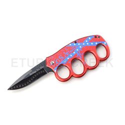 " C S A " Action Assist Knuckle Knife 4.5" Closed with Clip