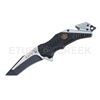 Image 1 : Spring Assist Military Navy Rescue Style Folder 4.5" Tanto Blade