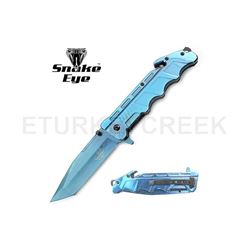 Snake Eye Tactical Spring Assist Rescue Knife 4.5" Closed