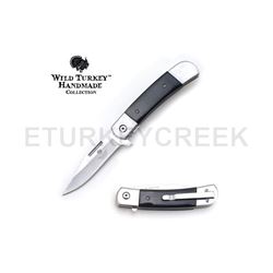 Wild Turkey Handmade Black Wood Handle Buck Style Action Assist