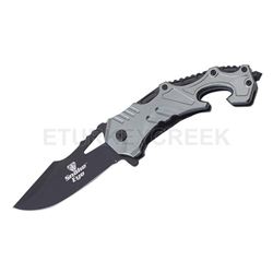 Snake Eye Rescue Style Tactical Folding Knife 4.5" Closed