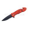 Image 1 : Rescue Style Spring Assist Knife 4.5" Closed W/Clip Red Camo