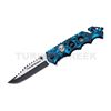 Image 1 : " ZOMBIE " Skull Handle Action Assist Knife Blue Skull Camo