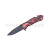 Image 1 : Eagle Design Handle Spring Assist Knife 4.5" Closed Red