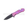 Image 1 : Eagle Design Handle Spring Assist Knife 4.5" Closed Pink