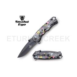 Snake Eye Tactical Spring Assist Knife 5" Closed
