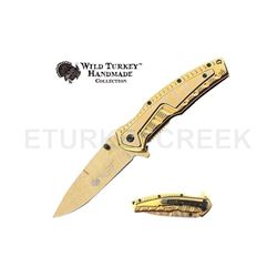 Wild Turkey Handmade Collection Spring Assist Knife 4.5" Closed