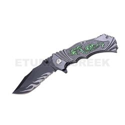" Dragon " Fantasy Collection Spring Assist Knife Grey 4.5"
