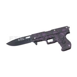 " Head Hunter " Zombie Skull Design Gun Spring Assist Knife 4.5"