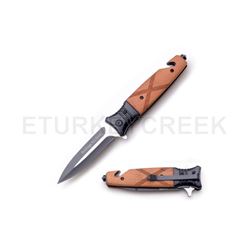 " HERITAGE NOT HATE " Assist Knife Carved Handle 4.5" W/Clip