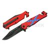 Image 1 : Tactical Rescue Folder Spring Assisted Knife - Rebel Flag