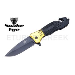 Snake Eye Tactical Spring Assist Knife 4.75" Closed