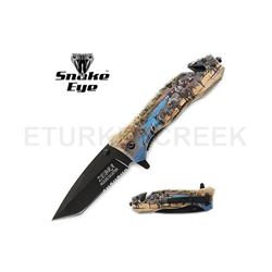 SNAKE EYE TACTICAL RECUSE STYLE SPRING ASSIST KNIFE 4.5 CLOSED