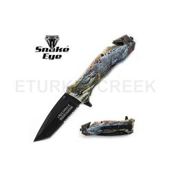 SNAKE EYE TACTICAL RECUSE STYLE SPRING ASSIST KNIFE 4.5 CLOSED