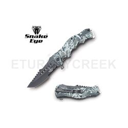 Snake Eye Tactical Spring Assist Knife 4.75" Closed Camo