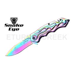 Snake Eye Tactical Spring Assist Knife 4.75" Closed