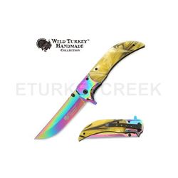 Wild Turkey Handmade Collection Spring Assist Knife 4.75" Closed