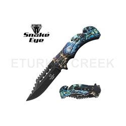 Snake Eye Tactical Spring Assist Knife 4.75" Closed