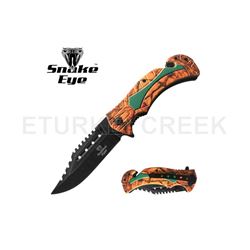 Snake Eye Tactical Spring Assist Knife 4.75" Closed