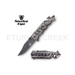 Snake Eye Rescue Style Spring Assist Knife 5" Closed