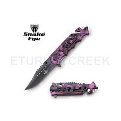 Snake Eye Rescue Style Spring Assist Knife 5" Closed