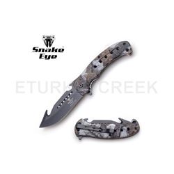 Snake Eye Tactical Spring Assist Knife 4.75" Closed