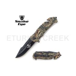 Snake Eye Tactical Spring Assist Rescue Knife 4.5" Closed
