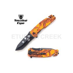 Snake Eye Tactical Spring Assist Rescue Knife 4.5" Closed
