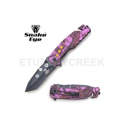 Snake Eye Tactical Spring Assist Rescue Knife 4.5" Closed