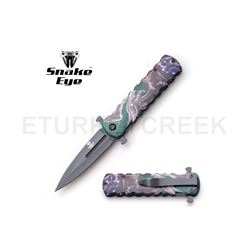 Snake Eye Tactical Spring Assist Knife 4.5" Closed