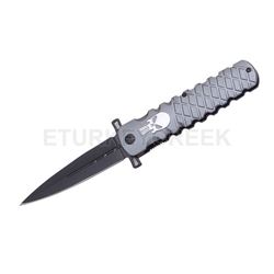 " Skull " Fantasy Handle Action Assist Knife 4.75" Closed