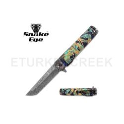 Snake Eye Tactical Spring Assist Knife 4.75" Closed