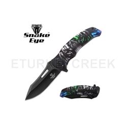 Snake Eye Tactical Spring Assist Knife Wild Life Collection 4.75"