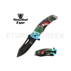 Snake Eye Tactical Spring Assist Knife 4.75" Closed