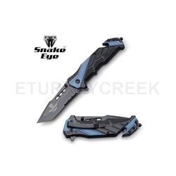 Snake Eye Tactical Spring Assist Knife 4.5" Closed
