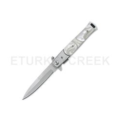 Stiletto Style Assist knife W/ Pearl Handle