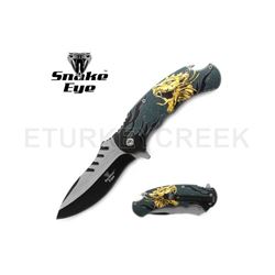 Snake Eye Wild Life Collection Spring Assist Knife 5" Closed