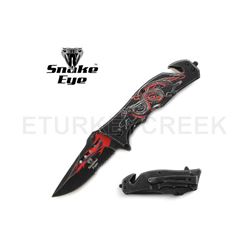 Snake Eye Tactical Spring Assist Knife 4.5" Closed
