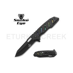 Snake Eye Tactical Spring Assist Knife 4.75" Closed